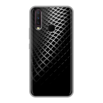 Силиконовый чехол на Vivo Y17 с принтом Текстура металла
