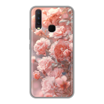 Силиконовый чехол на Vivo Y17 с принтом Розовые розы