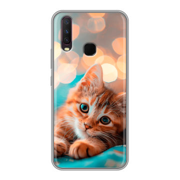 Силиконовый чехол на Vivo Y17 с принтом котик