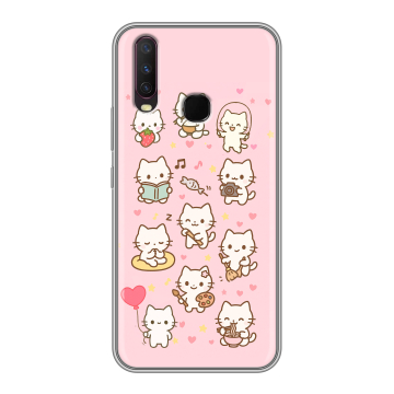 Силиконовый чехол на Vivo Y17 с принтом Hello Kitty Хелоу Кити