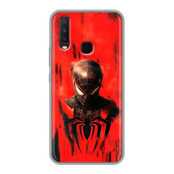 Силиконовый чехол на Vivo Y17 с принтом человек паук spiderman