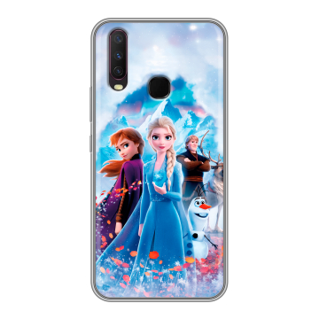 Силиконовый чехол на Vivo Y17 с принтом Холодное сердце Frozen