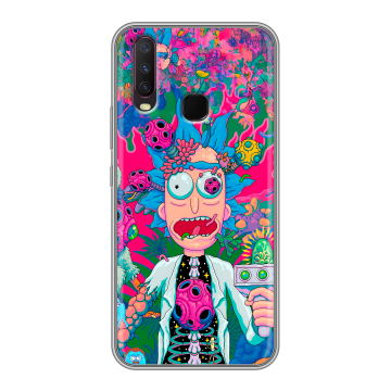 Силиконовый чехол на Vivo Y17 с принтом Рик и Морти Rick Morty