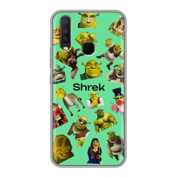 Силиконовый чехол на Vivo Y17 с принтом Шрек Shrek