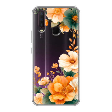 Силиконовый чехол на Vivo Y17 с принтом Цветы принт