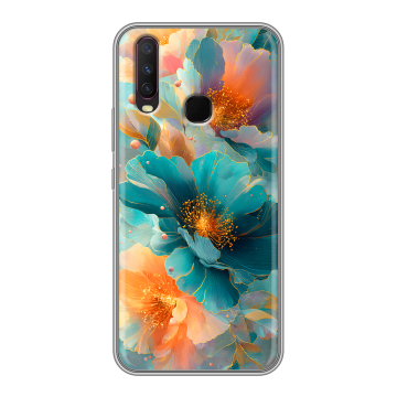 Силиконовый чехол на Vivo Y17 с принтом Цветы