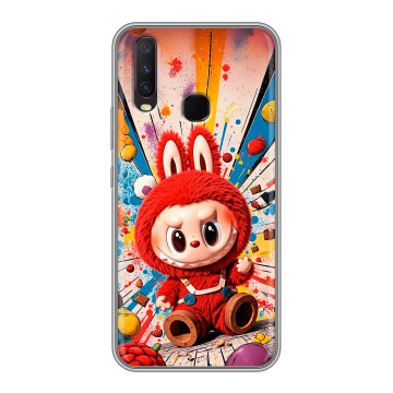 Силиконовый чехол на Vivo Y17 с принтом Labubu Лабубу