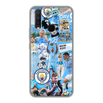 Силиконовый чехол на Vivo Y17 с принтом Man City Манчестер Сити
