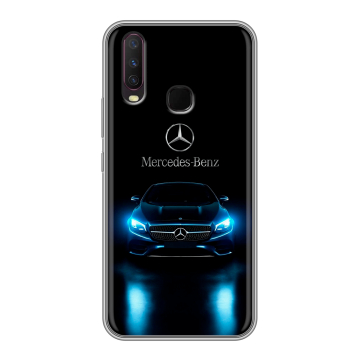 Силиконовый чехол на Vivo Y17 с принтом Mercedes Мерседес