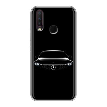 Силиконовый чехол на Vivo Y17 с принтом Mercedes Мерседес