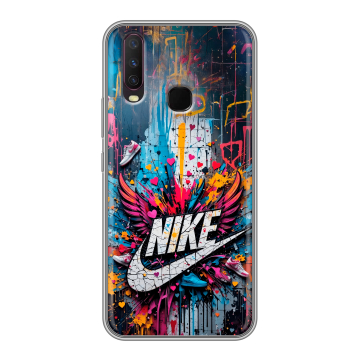 Силиконовый чехол на Vivo Y17 с принтом Nike Найк