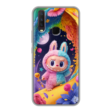 Силиконовый чехол на Vivo Y17 с принтом Labubu Лабубу