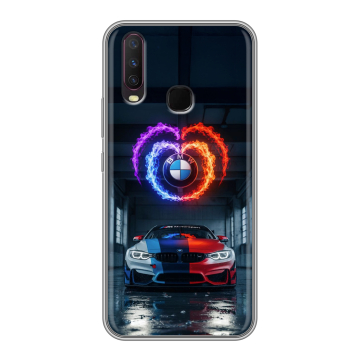 Силиконовый чехол на Vivo Y17 с принтом BMW БМВ