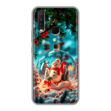 Силиконовый чехол на Vivo Y17 с принтом Новый год