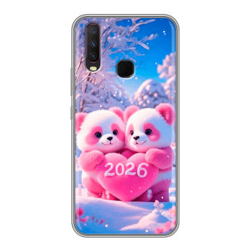 Силиконовый чехол на Vivo Y17 с принтом Новый год