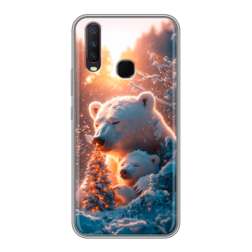 Силиконовый чехол на Vivo Y17 с принтом Новый год