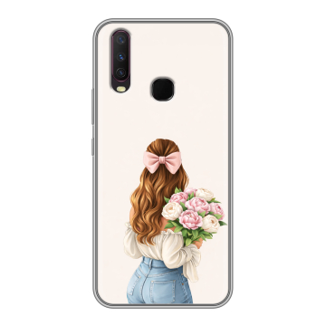 Силиконовый чехол на Vivo Y17 с принтом женский