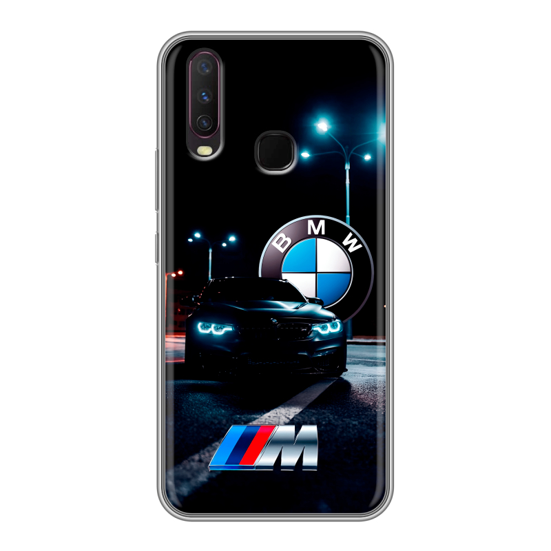 Силиконовый чехол на Vivo Y17 с принтом БМВ BMW Силиконовый чехол на Vivo Y17 с принтом БМВ BMW