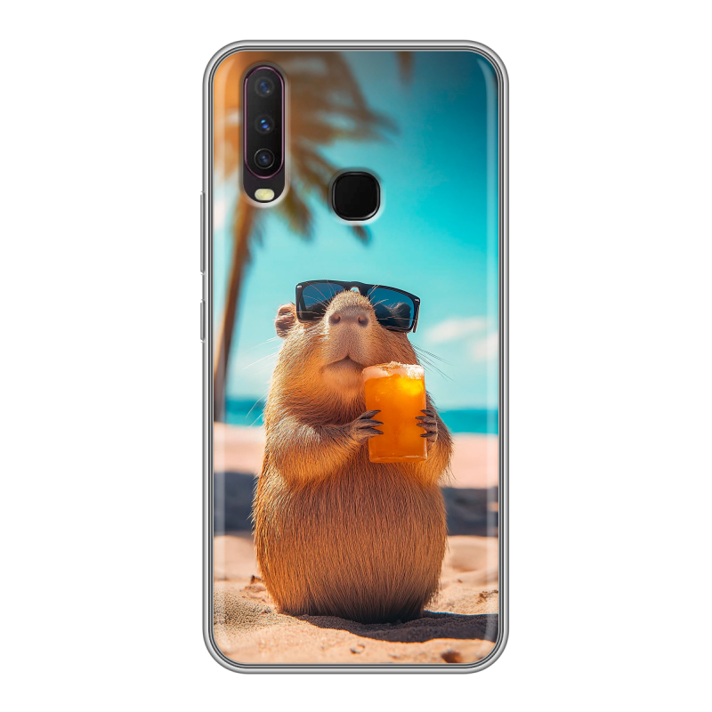 Пластиковый чехол на Vivo Y17 с принтом Капибара Пластиковый чехол на Vivo Y17 с принтом Капибара