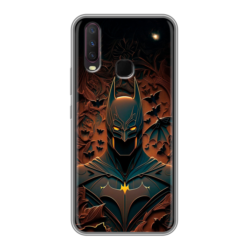 Пластиковый чехол на Vivo Y17 с принтом Batman Бэтмен Пластиковый чехол на Vivo Y17 с принтом Batman Бэтмен