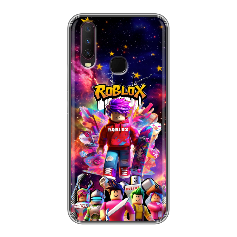 Силиконовый чехол на Vivo Y17 с принтом Roblox Роблокс Силиконовый чехол на Vivo Y17 с принтом Roblox Роблокс