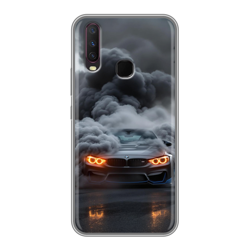 Силиконовый чехол на Vivo Y17 с принтом BMW БМВ Силиконовый чехол на Vivo Y17 с принтом BMW БМВ