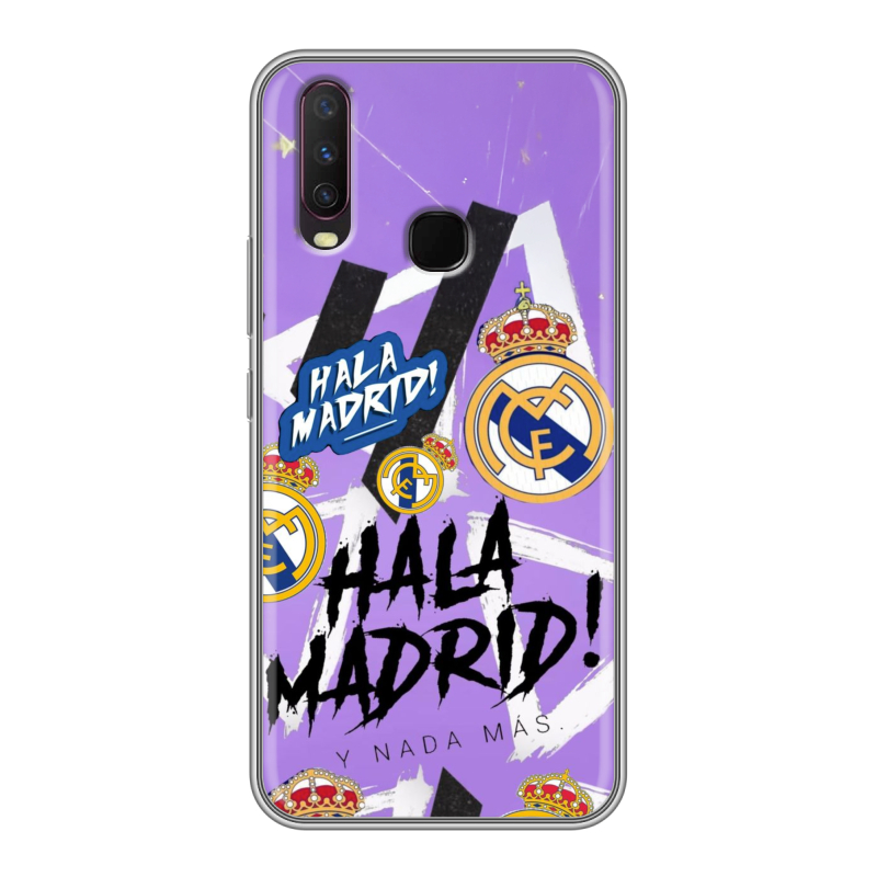 Силиконовый противоударный чехол на Vivo Y17 с принтом Real Madrid Реал Мадрид Силиконовый противоударный чехол на Vivo Y17 с принтом Real Madrid Реал Мадрид