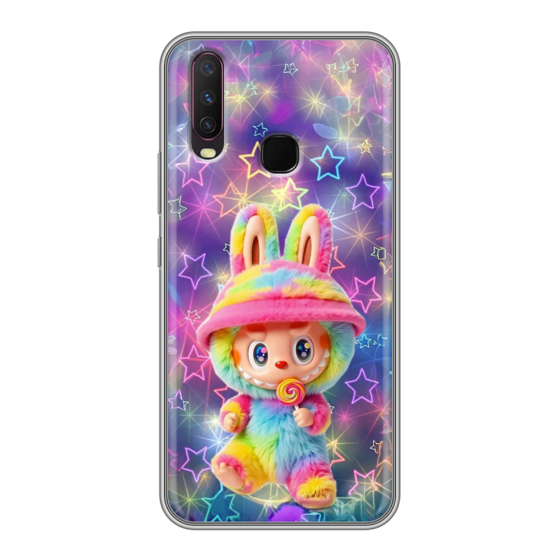 Силиконовый чехол на Vivo Y17 с принтом Labubu Лабубу Силиконовый чехол на Vivo Y17 с принтом Labubu Лабубу