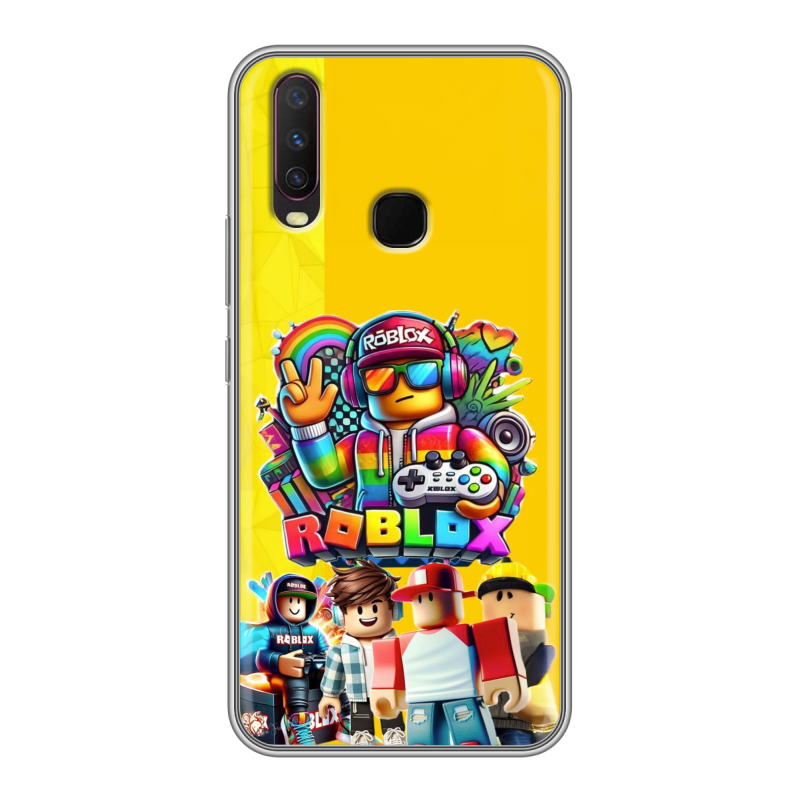 Силиконовый чехол на Vivo Y17 с принтом Roblox Роблокс Силиконовый чехол на Vivo Y17 с принтом Roblox Роблокс