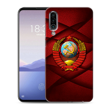 Силиконовый чехол на Meizu 16Xs с принтом Герб СССР