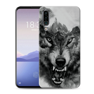 Силиконовый чехол на Meizu 16Xs с принтом Волк