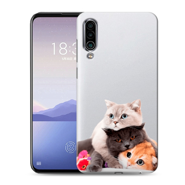 Силиконовый чехол на Meizu 16Xs с принтом Кошки