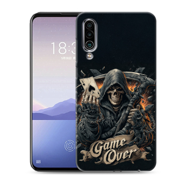 Силиконовый чехол на Meizu 16Xs с принтом Скелет карты