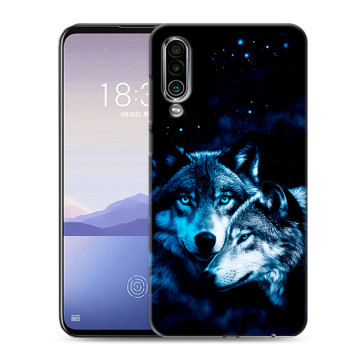 Силиконовый чехол на Meizu 16Xs с принтом Волки