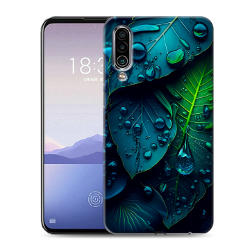 Силиконовый чехол на Meizu 16Xs с принтом Листья
