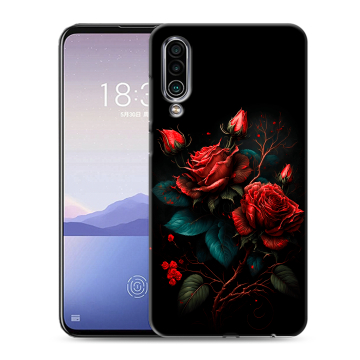 Силиконовый чехол на Meizu 16Xs с принтом Розы красные