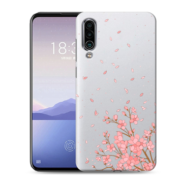 Силиконовый чехол на Meizu 16Xs с принтом Ветка сакуры