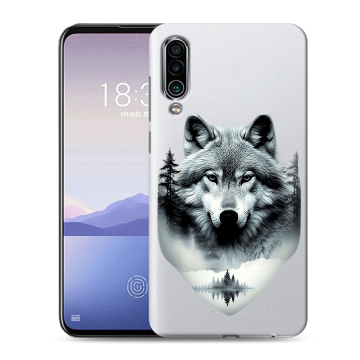 Силиконовый чехол на Meizu 16Xs с принтом Волк в лесу