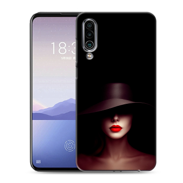 Силиконовый чехол на Meizu 16Xs с принтом Девушка в шляпе
