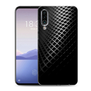 Силиконовый чехол на Meizu 16Xs с принтом Текстура металла