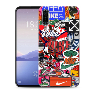 Силиконовый чехол на Meizu 16Xs с принтом Найк Nike яркий