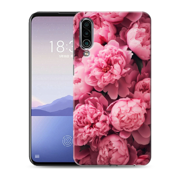 Силиконовый чехол на Meizu 16Xs с принтом цветы пионы