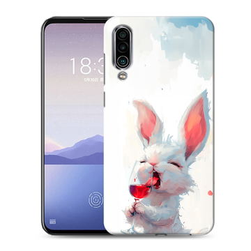 Силиконовый чехол на Meizu 16Xs с принтом кролик зайчик