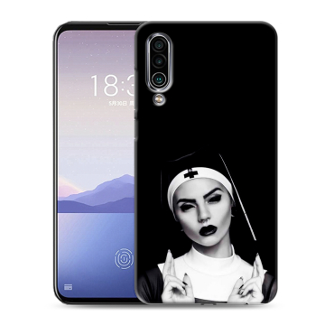 Силиконовый чехол на Meizu 16Xs с принтом монашка
