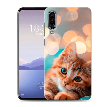 Силиконовый чехол на Meizu 16Xs с принтом котик