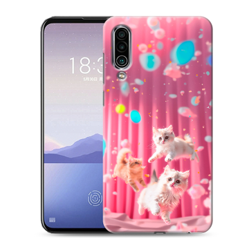 Силиконовый чехол на Meizu 16Xs с принтом милые котики
