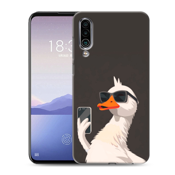 Силиконовый чехол на Meizu 16Xs с принтом утка в очках