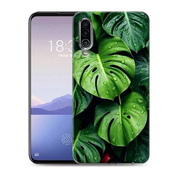 Силиконовый чехол на Meizu 16Xs с принтом Листья