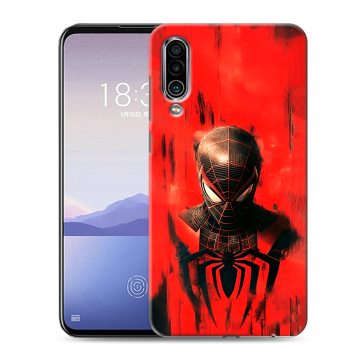Силиконовый чехол на Meizu 16Xs с принтом человек паук spiderman