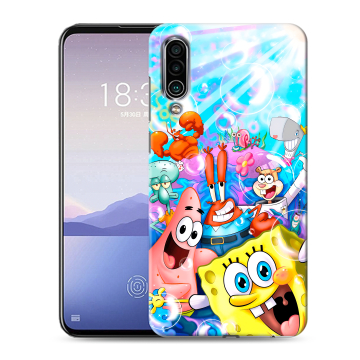 Силиконовый чехол на Meizu 16Xs с принтом спанчбоб спанч боб